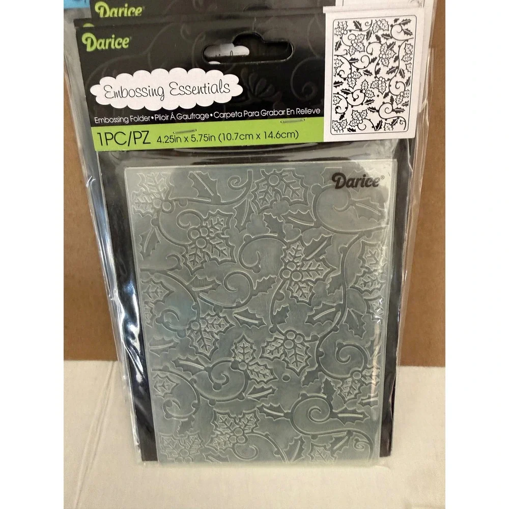 Darice Embossing Essentials Folders Lot Snowflakes Butterflies Birthday 12pc